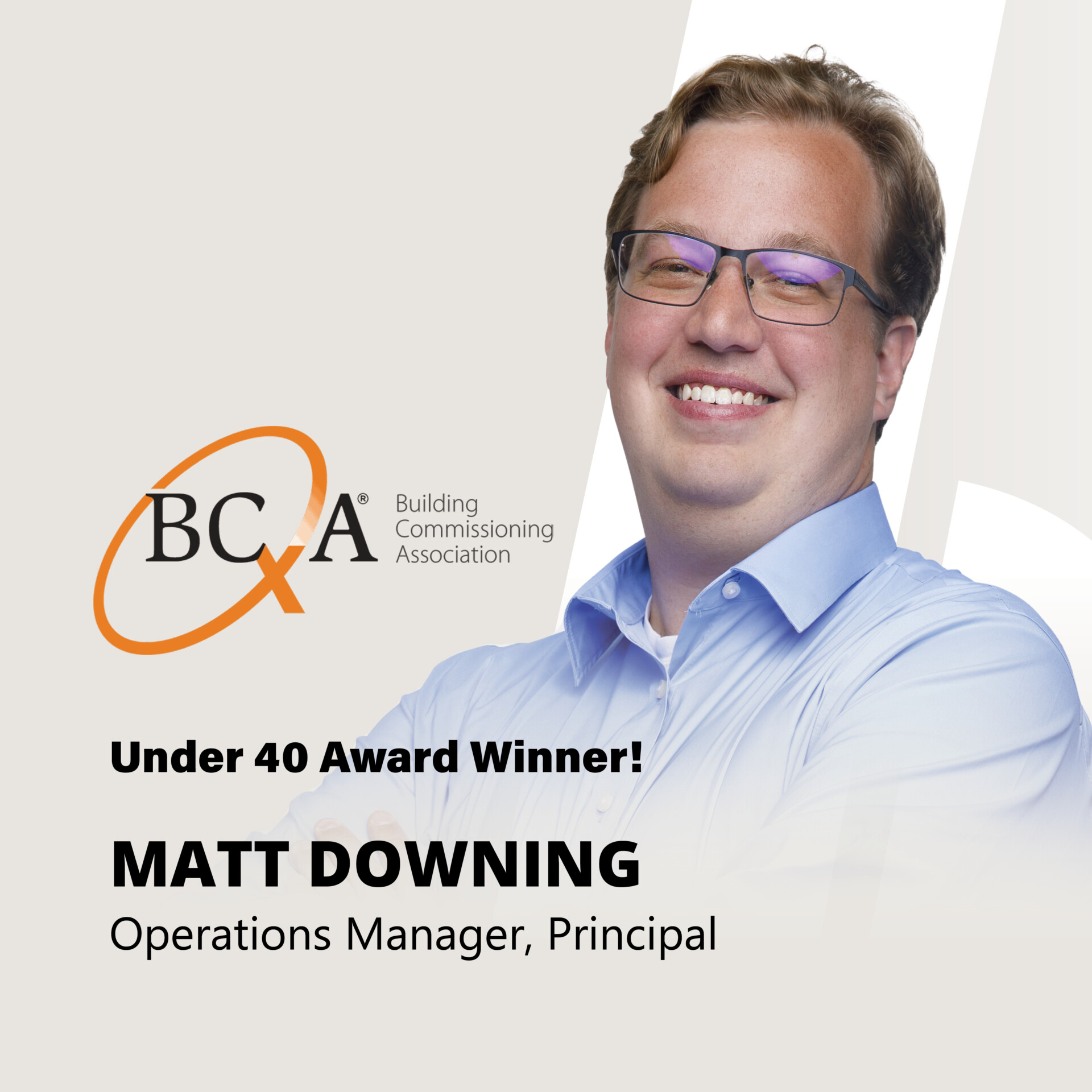 Matt Downing wins BCxA Under 40 Award